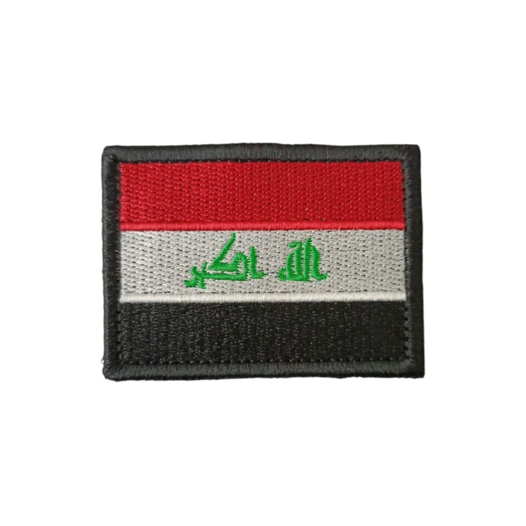 Patch Emblema Bandeira do Iraque Bordado com Velcro