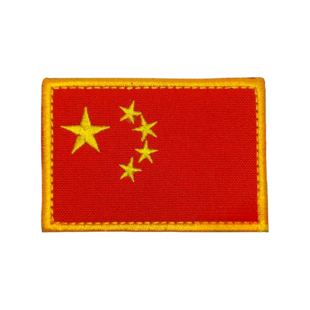 Patch Emblema Bandeira da China Bordado com Velcro