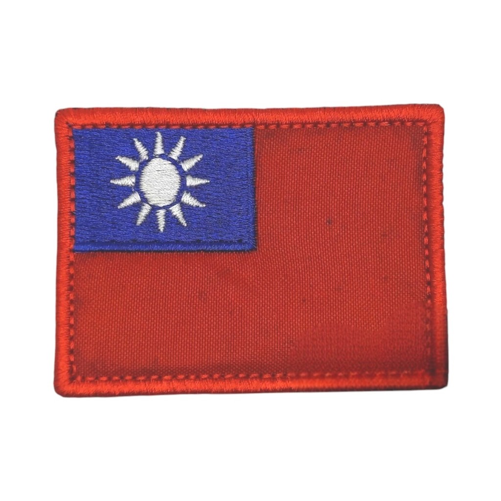 Patch Emblema Bandeira de Taiwan Bordado com Velcro