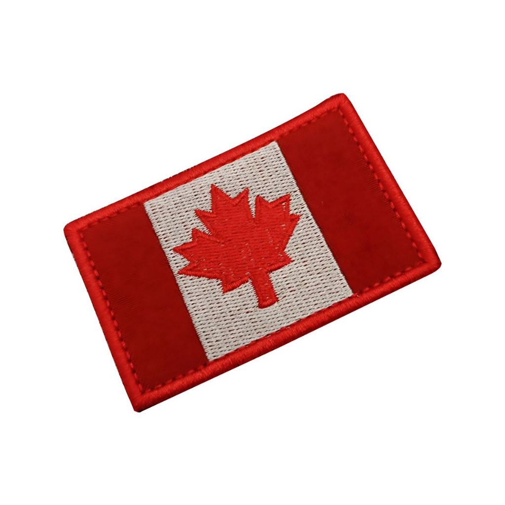 Patch Emblema Bandeira Canadá Bordado com Velcro