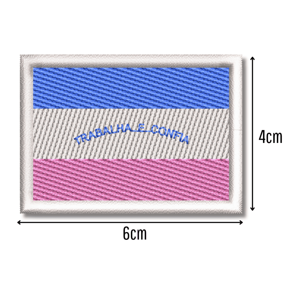 Patch Bordado Bandeira Espírito Santo 6x4cm • Termocolante • Fácil Aplicação • Alta Qualidade