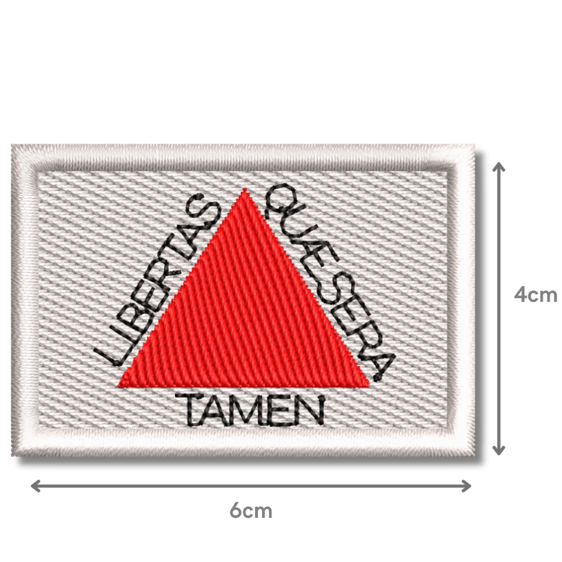 Patch Bordado Bandeira de Minas Gerais 6x4cm Com ou Sem Termocolante