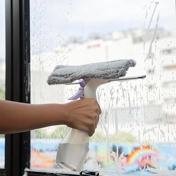 Rodo Mop Spray Limpeza Piso Vidro Janela Parede Prático Funcional Cerâmica Pano Esfregão