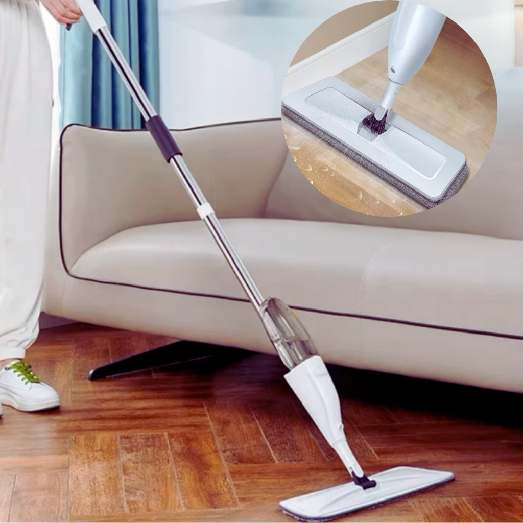 Mop Spray Com Reservatório Dispenser Vassoura Mágica Rodo Microfibra Limpeza La Casa Cozinha Utensílio Doméstico Sortido