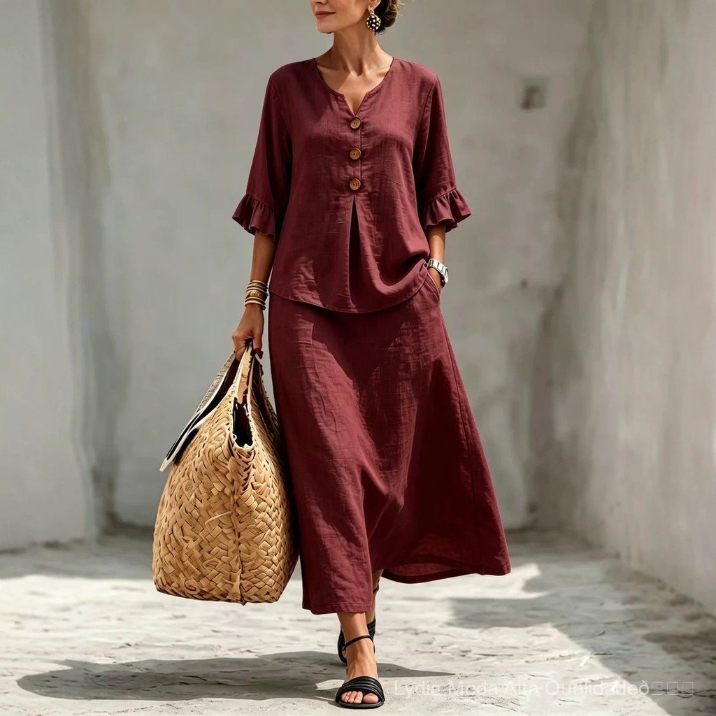 [Liquidação de Fim de Temporada] Conjunto de Roupas Femininas Elegantes de Alta Qualidade 26 Peças: Blusa Casual com Bot