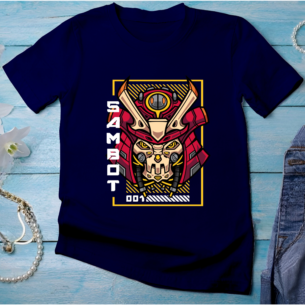 Camiseta Samurai Bot 100% Algodão Streetwear