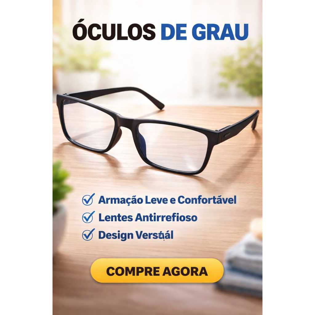 Óculos de Leitura Unissex 0.50 a 5.00 Grau – Armação Leve em Acetato Emborrachado com Lentes Antirreflexo