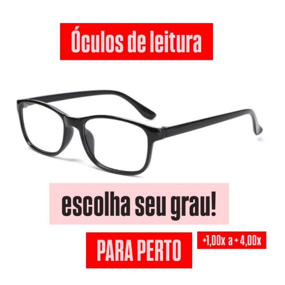 Óculos Para Leitura Ler Perto Acetato Unissex COM GRAU Óculos Para Hipermetropia Lente já Com Grau De +0.50 até +5.00