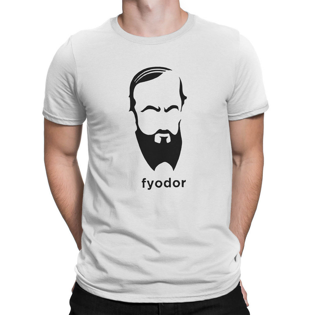 Camiseta Fyodor Dostoevsky Autor Livros Leitura Unissex Algodao