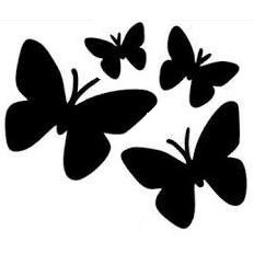 Kit 4 Apliques em Acrilico Preto Borboleta Quadro Decoração Promoção