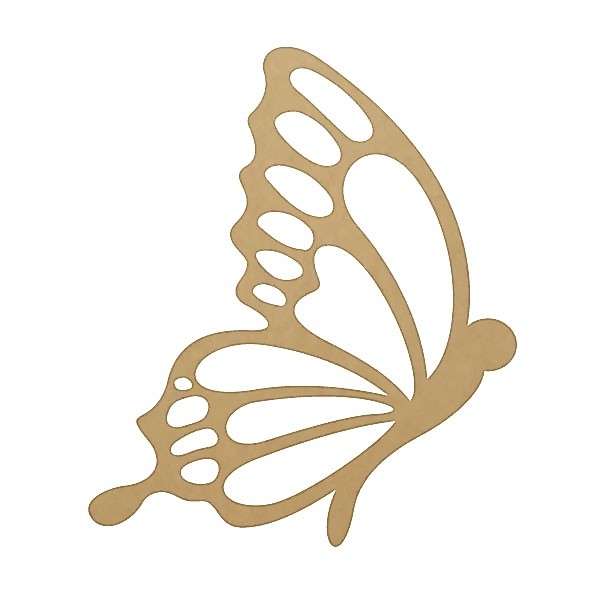 Kit Recortes em Mdf Cru - Borboleta - Aplique 7cm - 0212apl