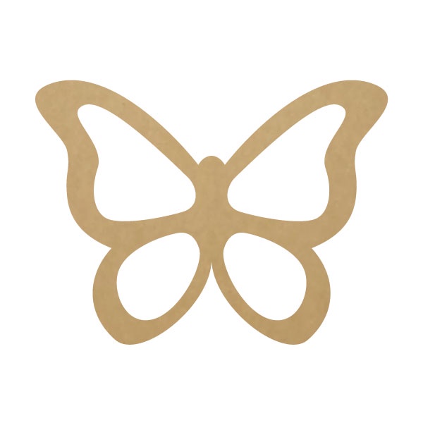 Kit Recortes em Mdf Cru - Borboleta - Aplique 4cm - 0219apl