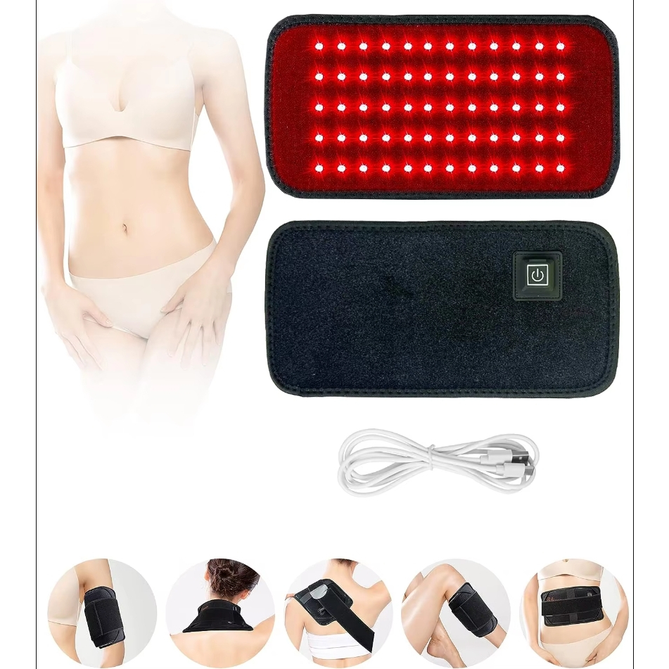 Cinto De Terapia De Luz Vermelha E Infravermelha , 60 LEDs , 850nm 660nm , Queima Traseira , Envoltório De Gordura , Máq