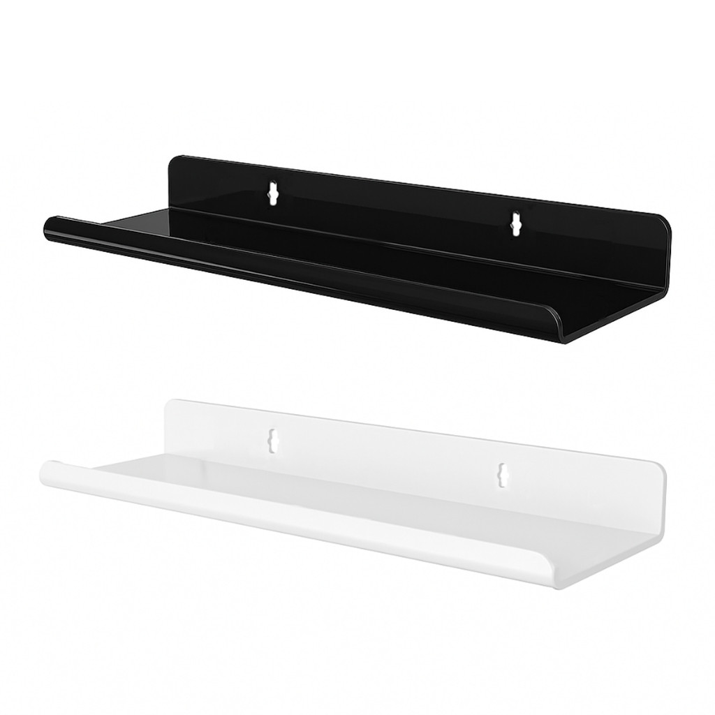 Kit com 2 ou mais Prateleira Acrílico 40cm - Formato U - Várias Cores - Atacado