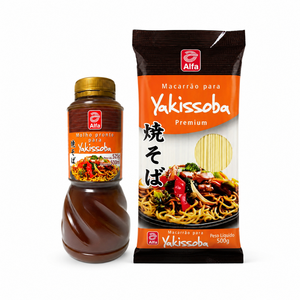Kit Yakissoba Alfa Macarrão Com Molho para Yakisoba Completo