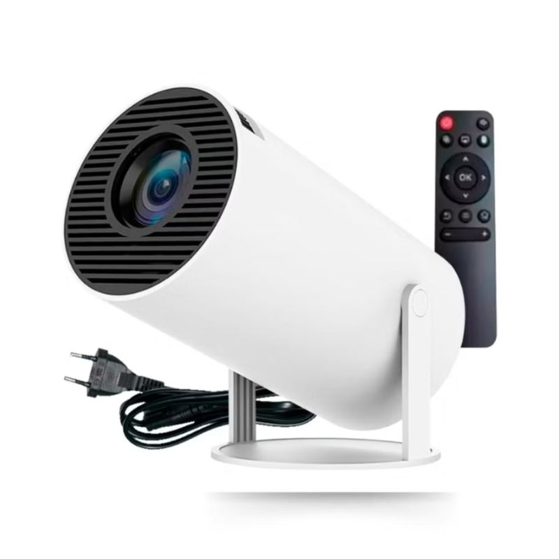 Projetor HY300 Portátil Smart Android 11 4K HD Wi-Fi Bluetooth Alto Falante Embutido