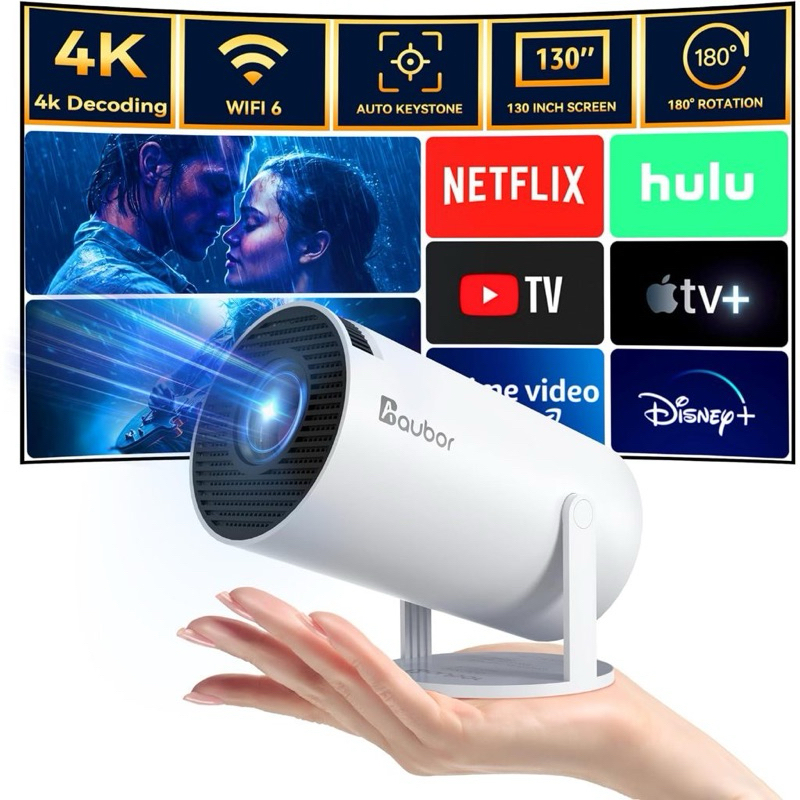 Projetor Magcubic HY300 Original Portátil Smart Android 11 4K Ultra HD HDMI Wifi Bluetooth Alto Falante Embutido