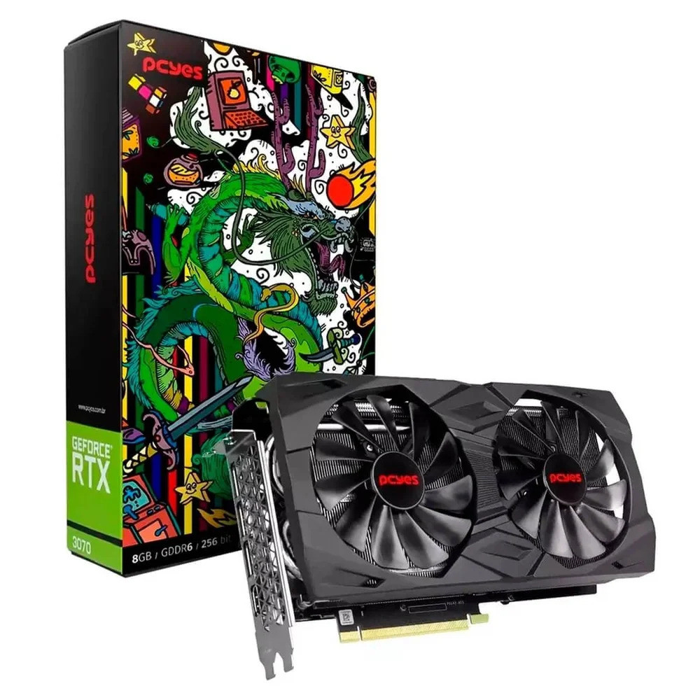 Placa de Vídeo PCYes RTX 3070 Gaming Pro 8GB GDDR6 256-bit