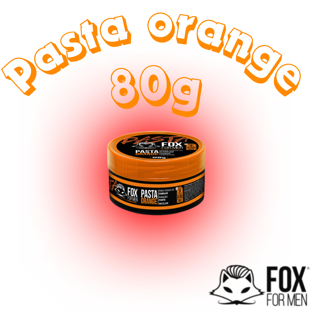 Cera Modeladora Para Cabelo Masculino Brilhosa Forte  ORANGE  80G - FOX FOR MEN