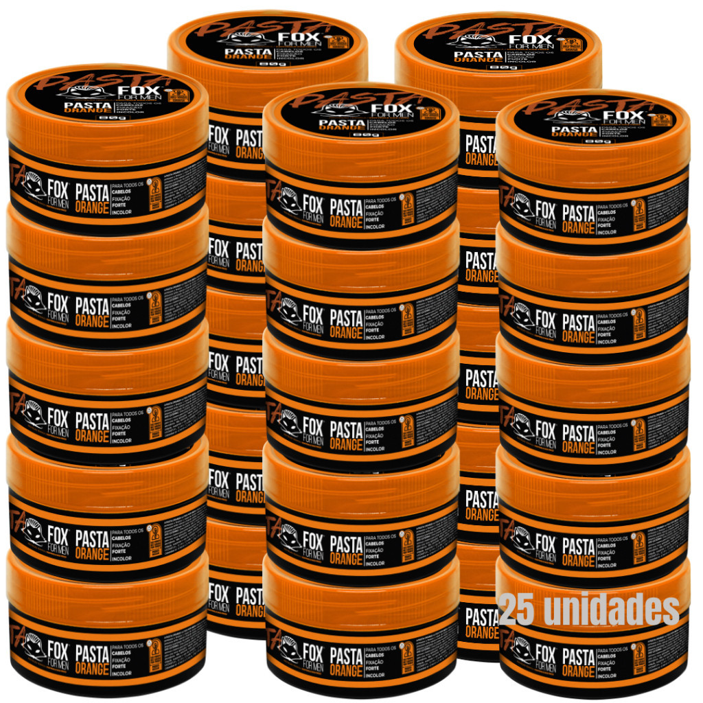 Modeladora Fox For Men Orange 80g Caixa Com 25 unidades
