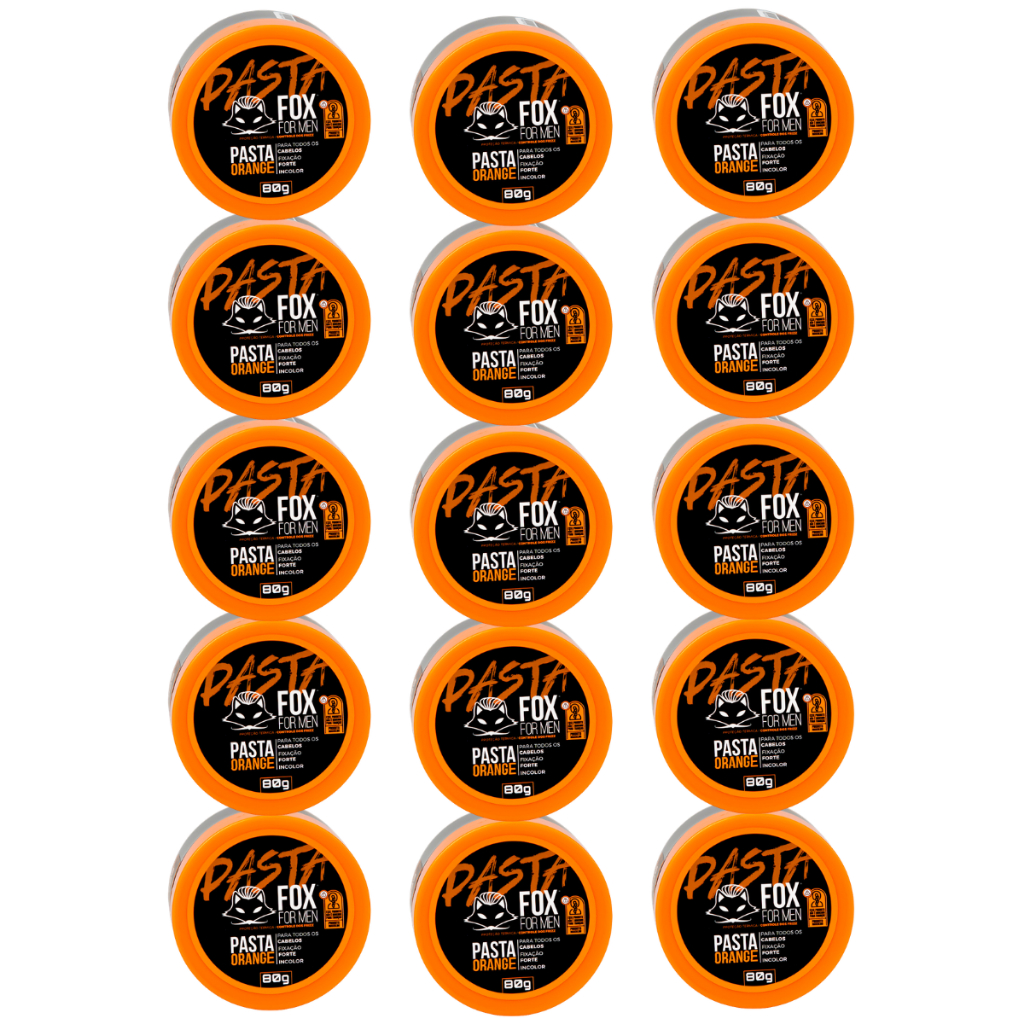 Pasta Modeladora de cabelo Orange 80g Fox For Men15 Unidades