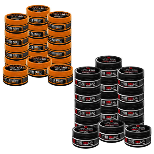 Pasta Modeladora 80g Orange 15 Unidades e Black 15 Unidades