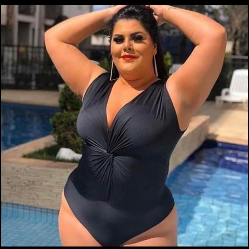 Body Plus Size Nozinho Decote Afina Cintura G ao G3
