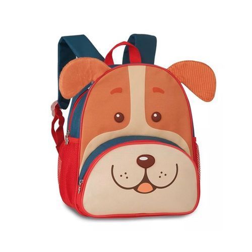 Mochila Infantil Alcas Confortaveis Tema Cachorro Vermelho Resistente Leve Praktica Escolar Passeios