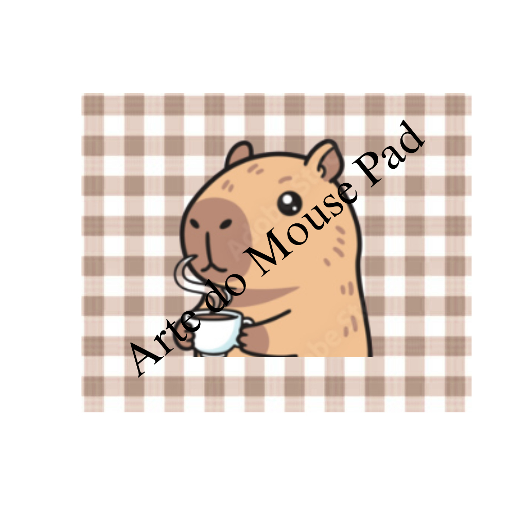 Mouse Pad Capivara Personalizado Nome Fofo Kawaii Presente Criativo Engraçado Meme Gamer PC