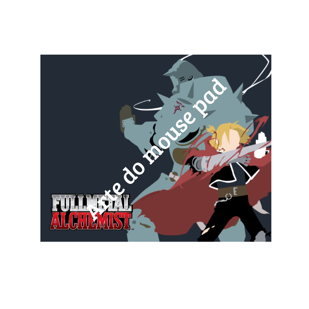 Mouse Pad Fullmetal Alchemist Personalizado Nome Edward Alphonse Roy Mustang Anime Otaku Gamer