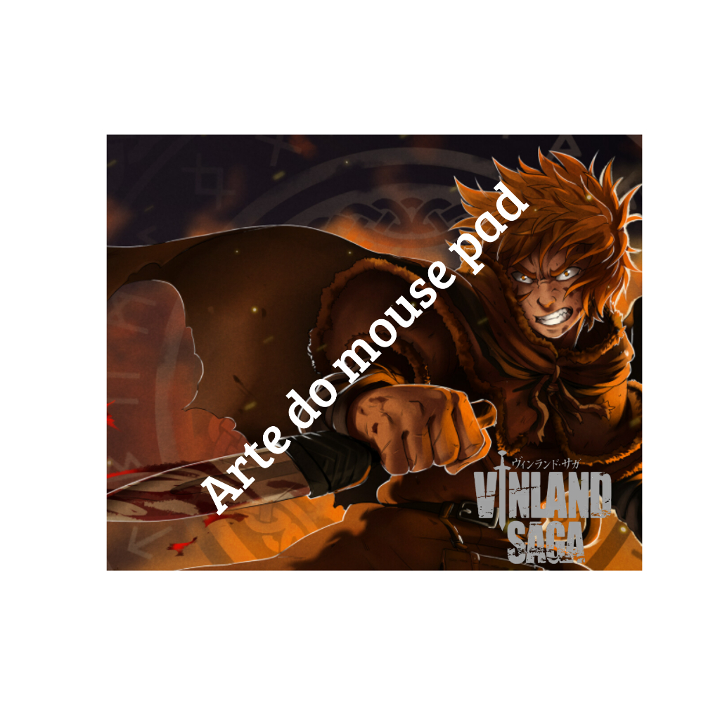 Mouse Pad Vinland Saga Personalizado Nome Thorfinn Askeladd Viking Anime Otaku Gamer Presente