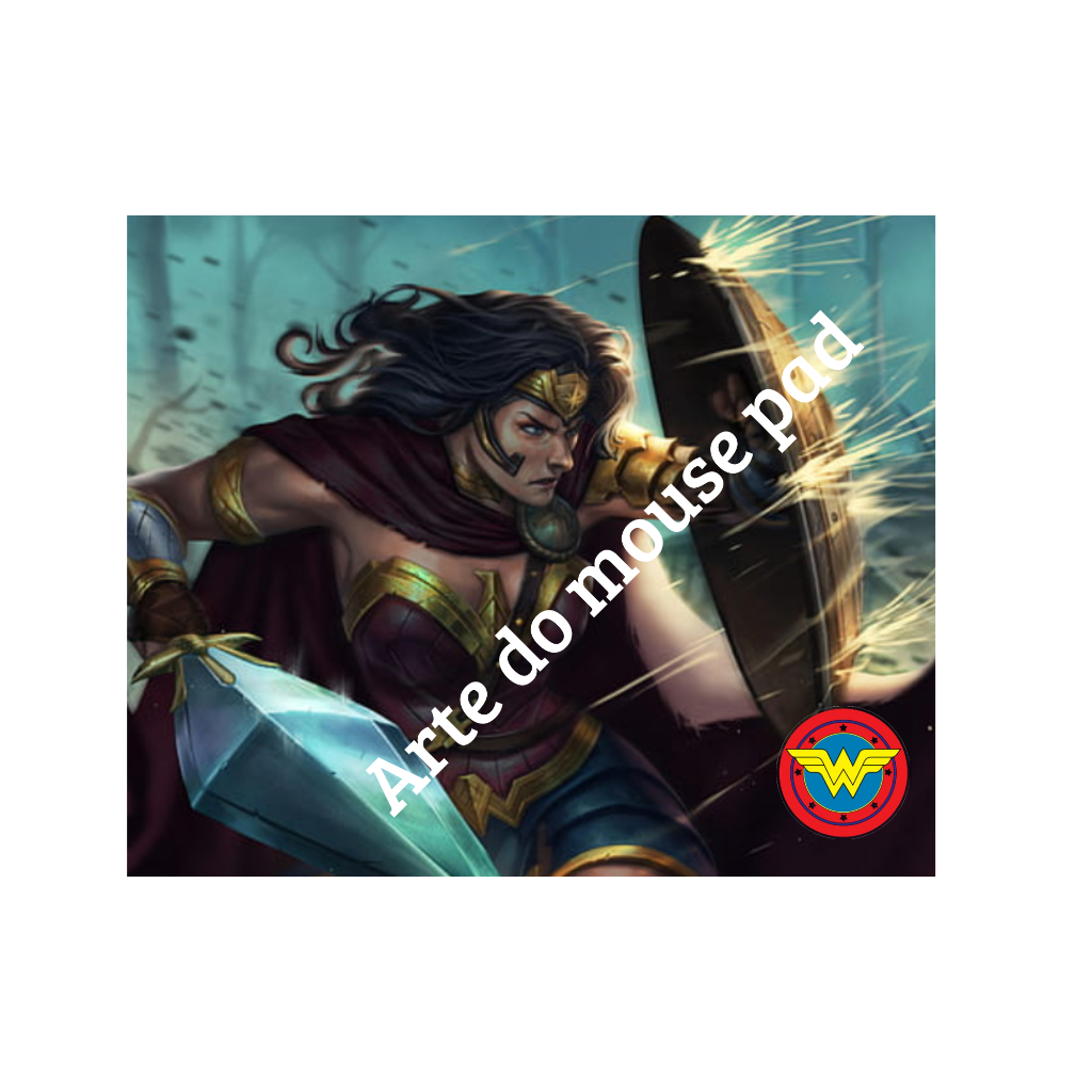 Mouse Pad Mulher Maravilha Personalizado Nome DC Comics Wonder Woman Gamer Geek Presente PC