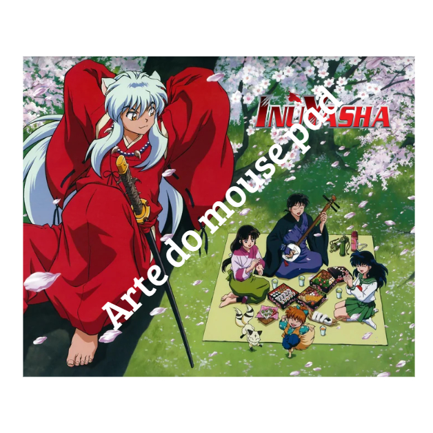 Mouse Pad Inuyasha Personalizado Nome Kagome Sesshomaru Anime Otaku Gamer Presente Nostalgia