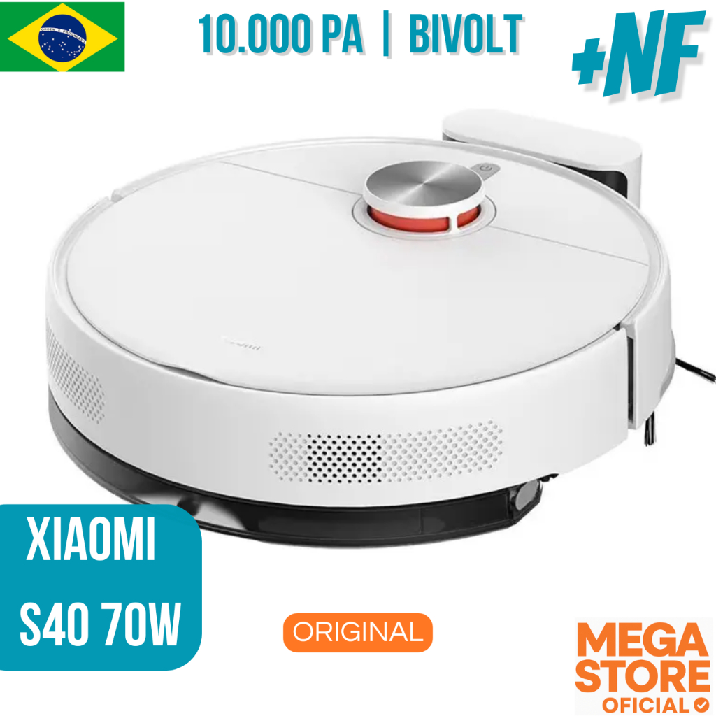 Robô Aspirador Xiaomi S40 | 10.000 PA 70W Bivolt | Laser LDS Original Lacrado Envio Todo Brasil + NF