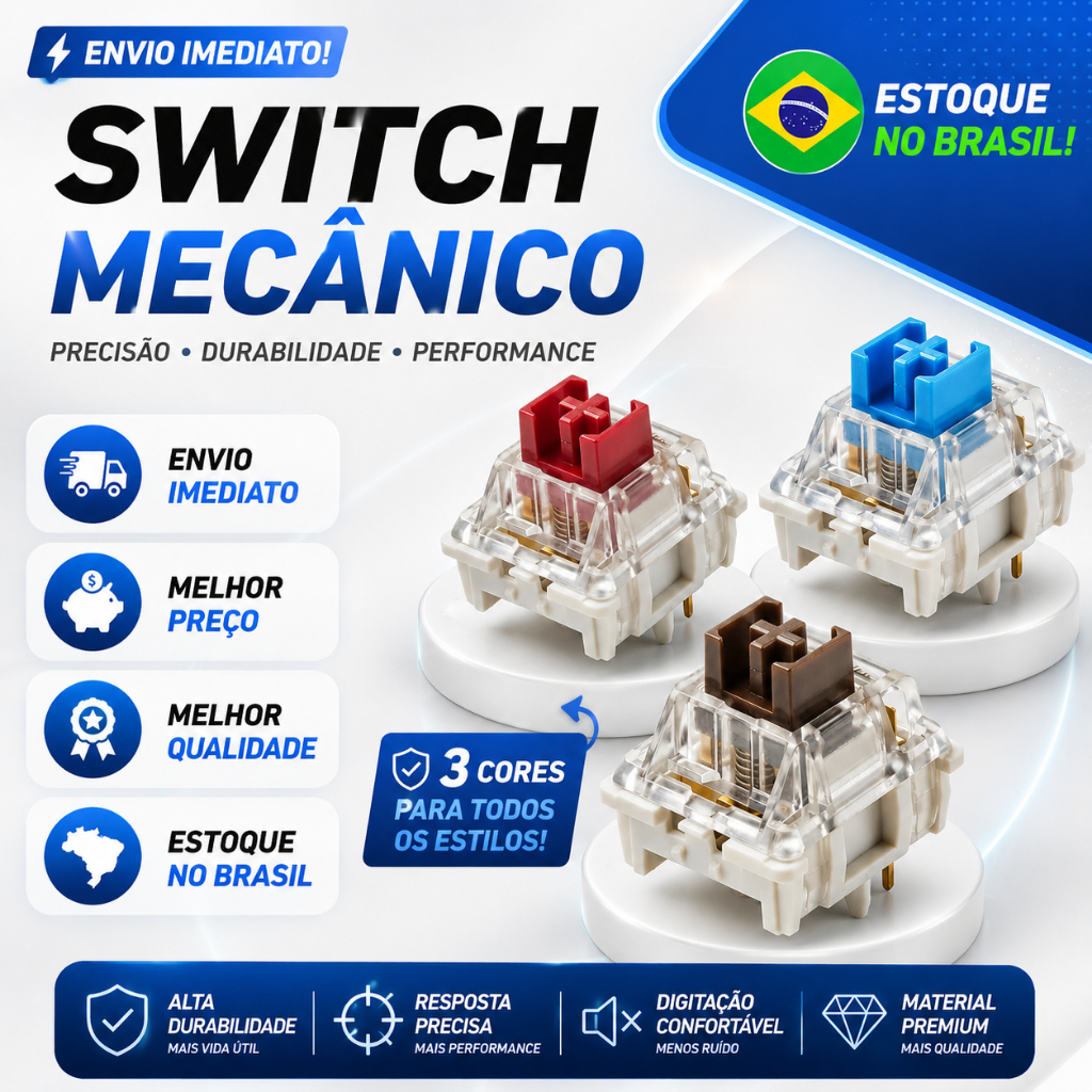 Preço Promocional Botão Switch Outemu Para Teclado Mecânico Blue Red Brown Purple