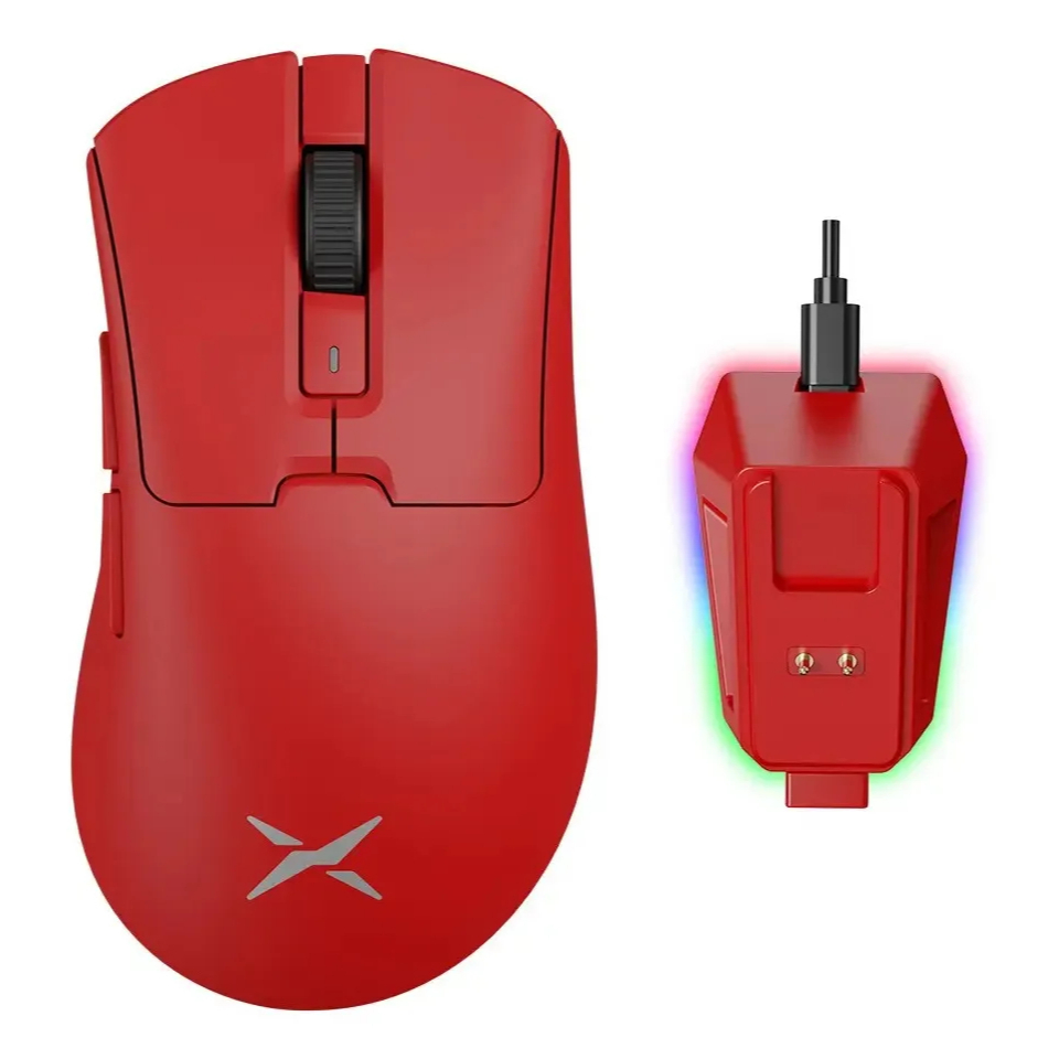 Mouse Gamer Delux M900 Pro Paw 3395 26000 DPI C/ Dock Red