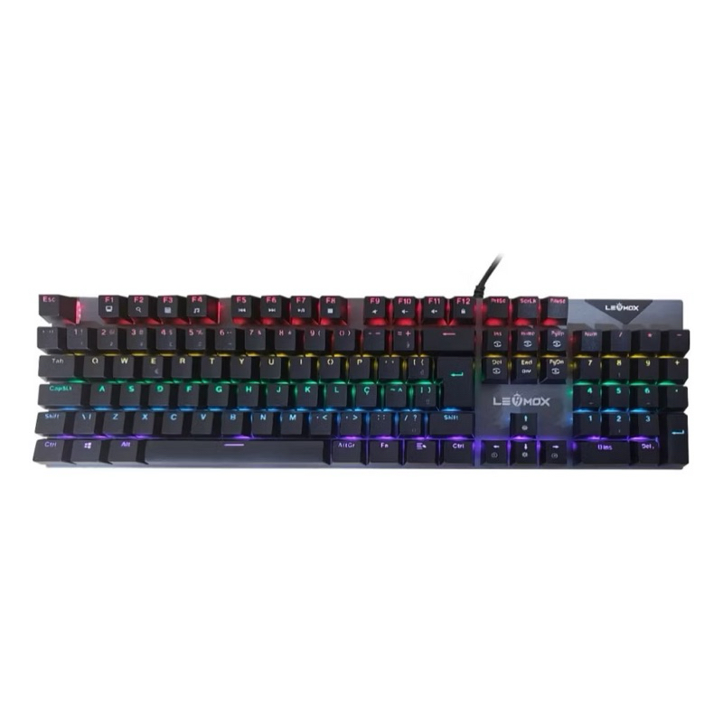 Teclado Mecanico Gamer Lehmox, Rgb, Switch Red, Preto,LEY-2081