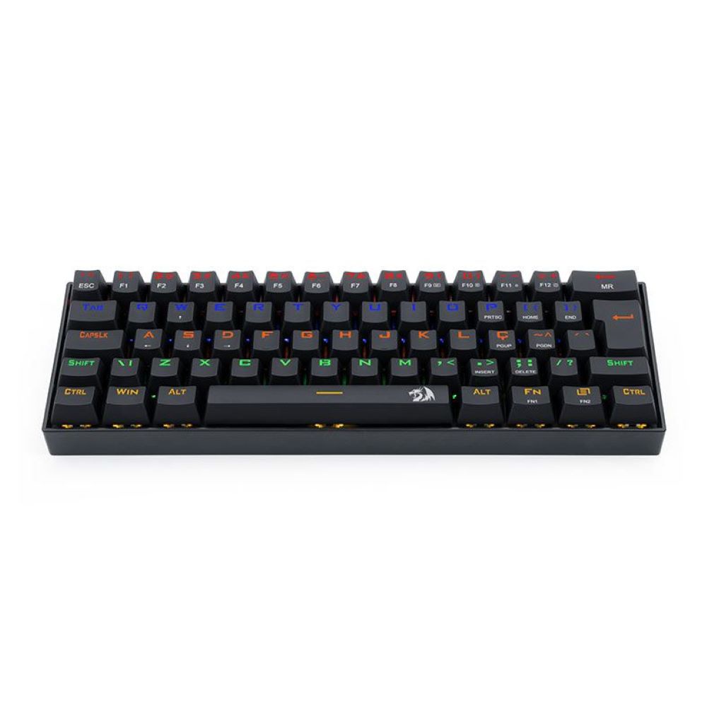 TECLADO MECANICO USB GAMER LAKSHMI RAINBOW SWITCH RED REDRAGON K606R PRETO