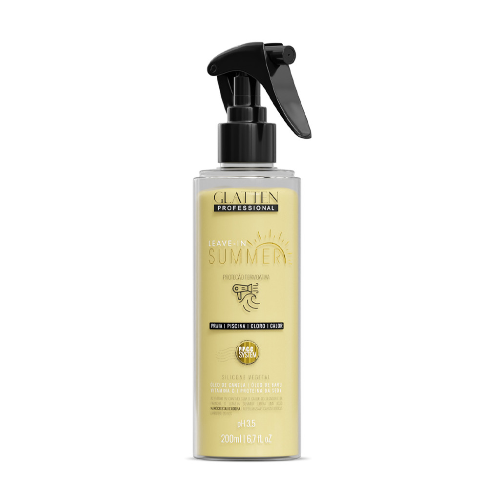 Leave‑in Proteção Termoativa Summer Glatten Professional 200 ml