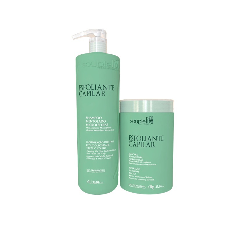 Shampoo + Máscara Esfoliante Capilar Professional soupleliss