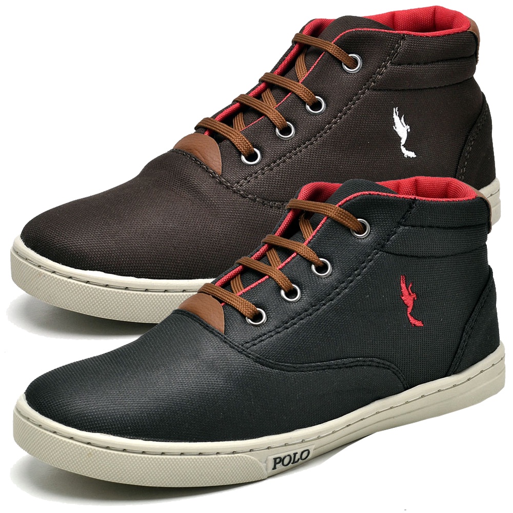 Tênis Infantil Masculino Menino Super Leve Cano Alto Kit 2 Pares do 27 ao 36
