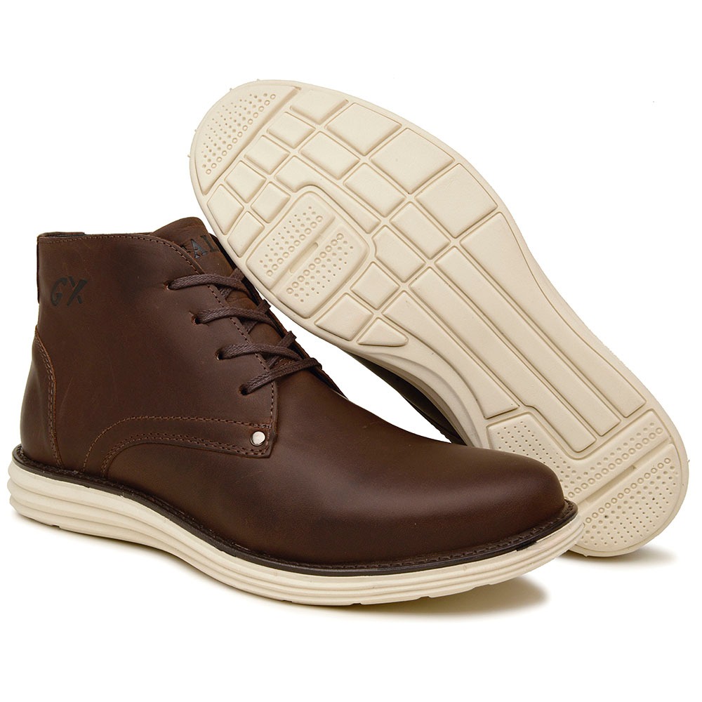 Bota Masculina  Casual Cano Alto Macio Confortável