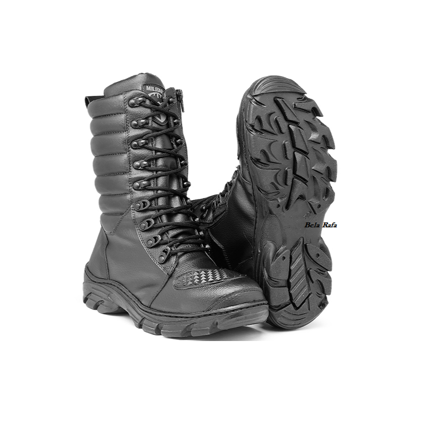 Coturno Militar Troller Masculino Cano Alto Exclusivo Militar Tatico Moto Clube Motoqueiro