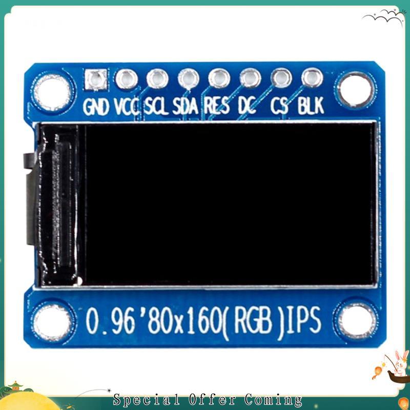 hhuuele1 Alto-Falante IPS RGB Display 0.96 Polegadas 7P SPI HD 65K Módulo LCD Colorido ST7735 Drive IC 80X160 (Não OLED)