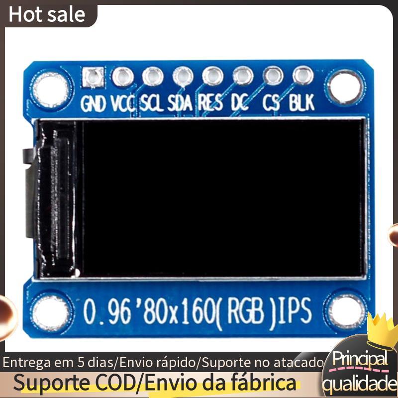 Tela IPS RGB 0.96 Polegadas 7P SPI HD 65K Módulo LCD Colorido ST7735 Drive IC 80X160 (Não OLED)