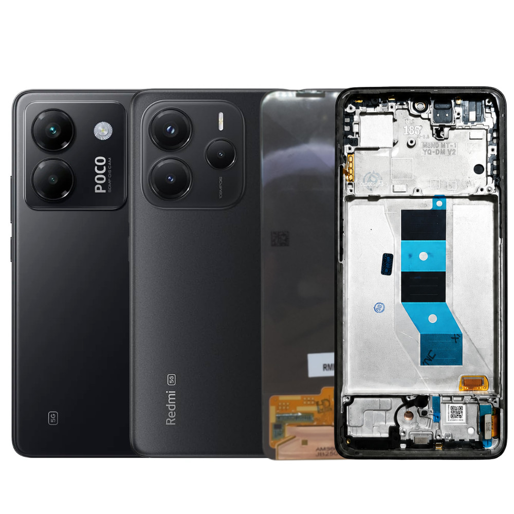 Display Redmi Note 14/POCO M7 Pro 5G LCD IPS 1ª Linha AMOLED OLED Premium/Original Com/Sem Aro/Digital