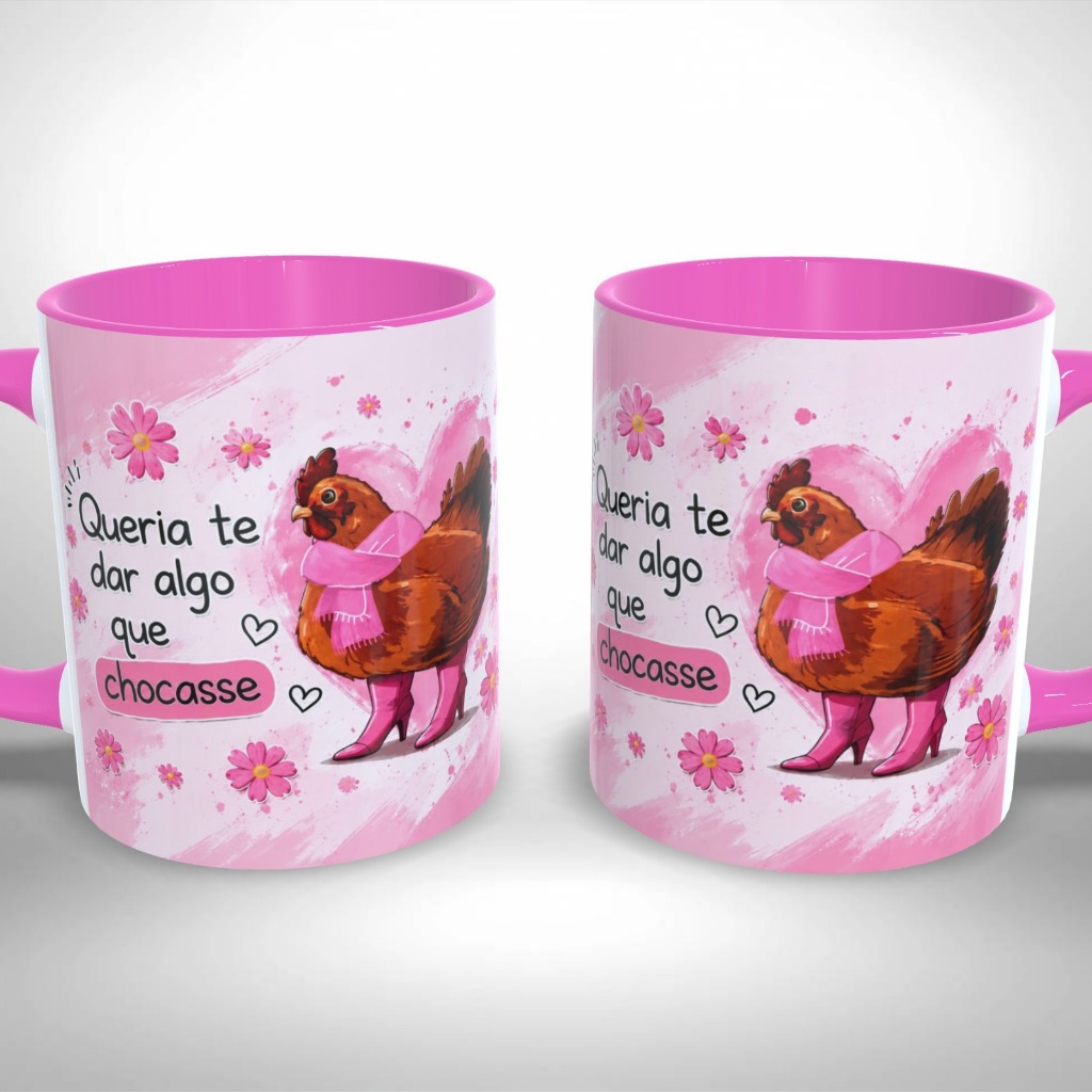 Caneca Personalizada Queria te Dar Algo que Chocasse  Presente Criativo
