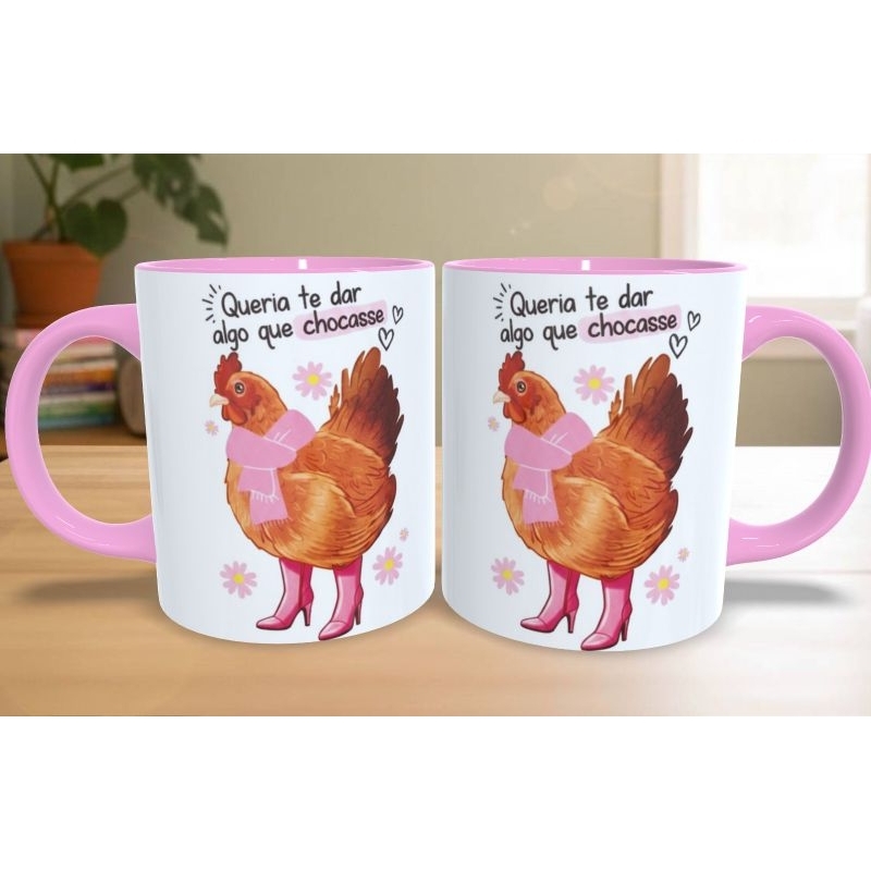 Caneca/Xícara de Cerâmica — Queria Te Da Algo Que Chocasse | Presente Criativo