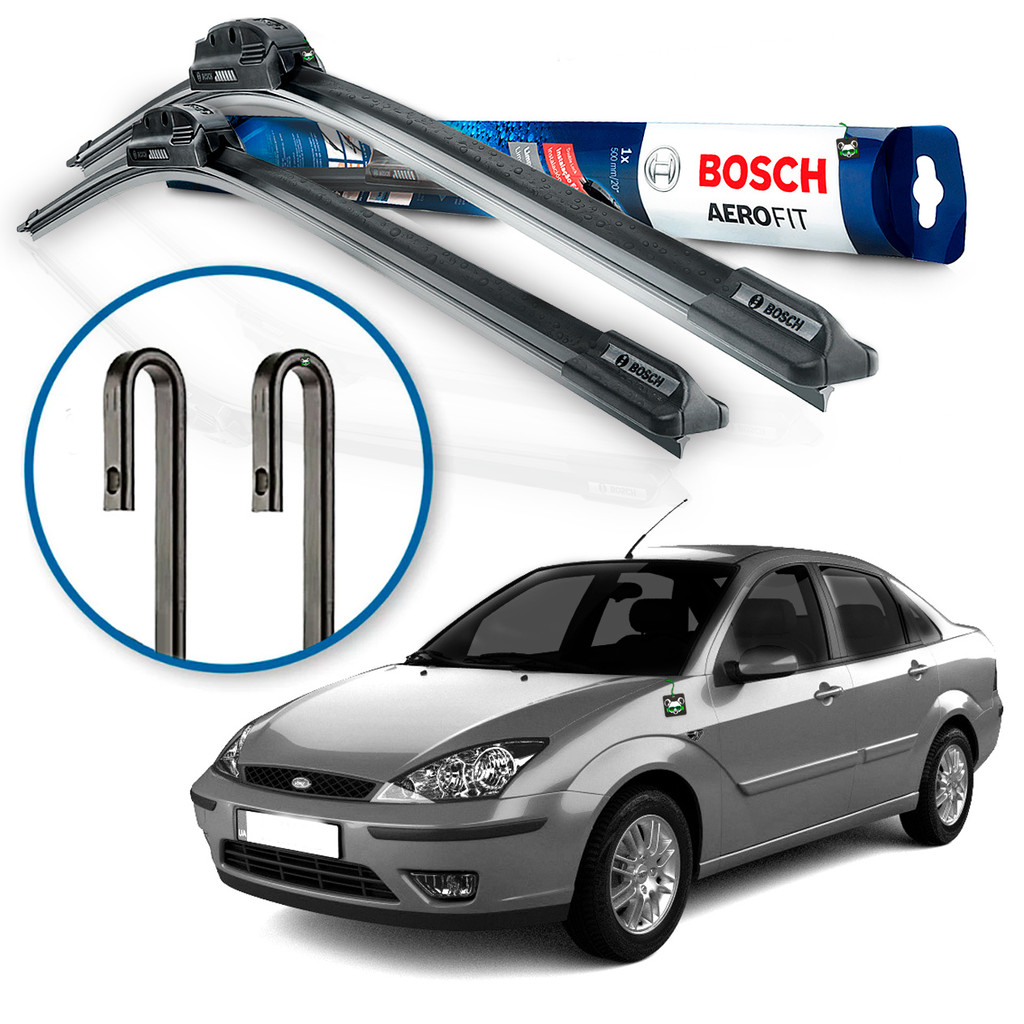 Par Palheta Limpador Parabrisa Bosch Ford Focus Sedan 2000 2001 2002 2003 2004 a 2008