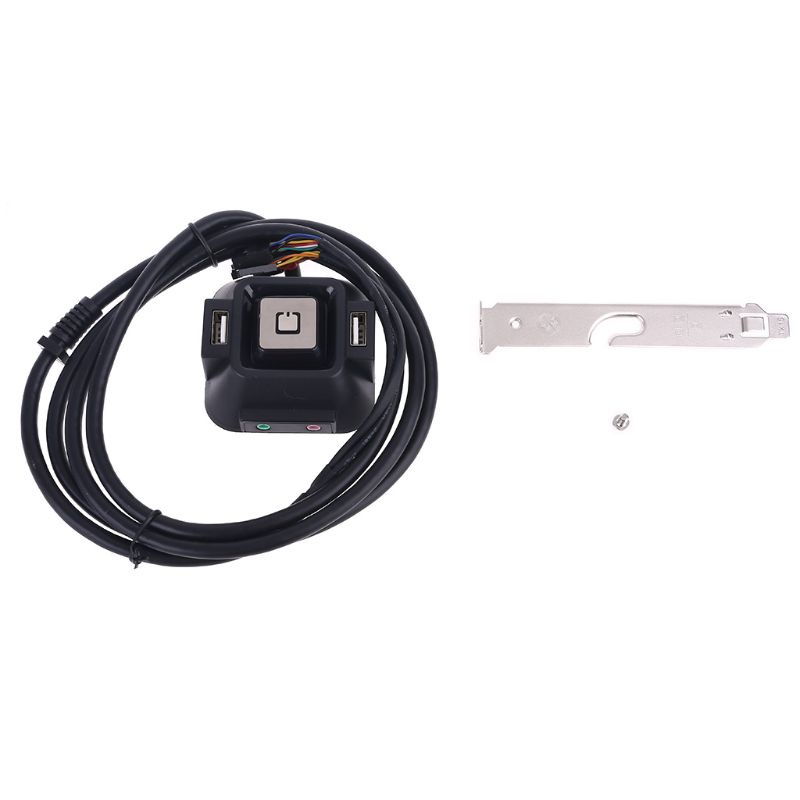 OMG * Multifuncional USB 2.0 Computador PC Botão Reinicialização Externa Portas Microfone